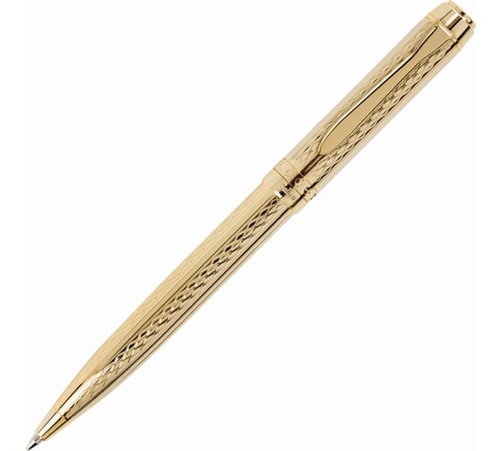 Подарочная шариковая ручка GALANT Graven Gold, корпус золотистый, золотистые детали, 0,7мм, синяя, 140466