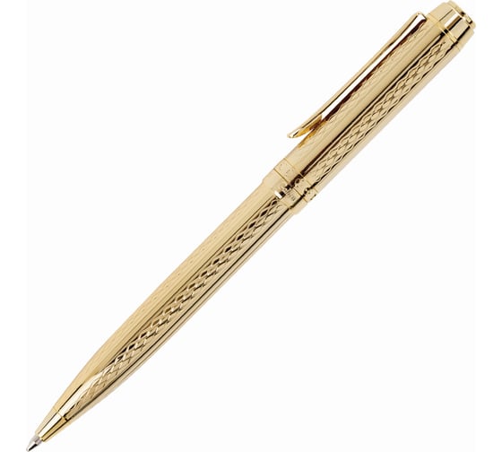 Подарочная шариковая ручка GALANT Graven Gold, корпус золотистый, золотистые детали, 0,7мм, синяя, 140466