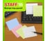 Блок для записей Staff проклеенный, 9 x 9 x 9 см, плотность 65 г/м², цветной с белым 129208 5