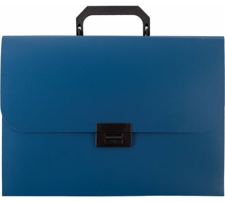 Пластиковый портфель STAFF А4, 13 отделений, индексные ярлыки, синий, 229244