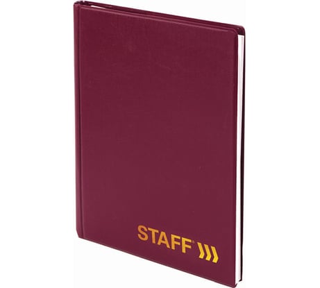 Телефонная книжка STAFF А5 160х204мм ПВХ на евроспирали, 80л, вырубка, бордовый, 120927