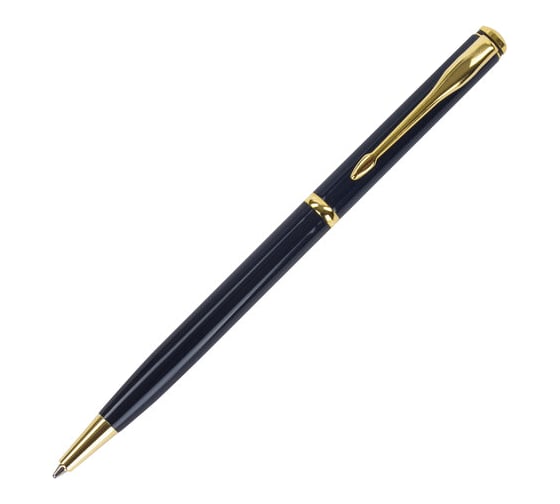 Подарочная шариковая ручка Galant Arrow Gold Blue, корпус темно-синий, золотистые детали, 0,7мм, синяя, 140653