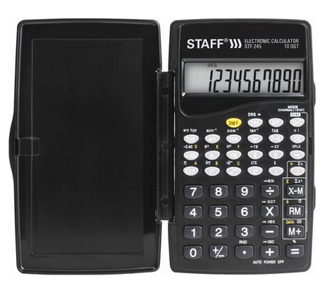 Инженерный калькулятор STAFF STF-245 120х70мм, 128 функций, 10 разрядов, 250194