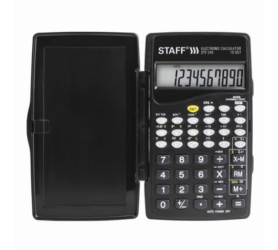 Инженерный калькулятор STAFF STF-245 120х70мм, 128 функций, 10 разрядов, 250194 0
