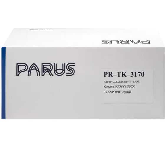 Многоразовый картридж PARUS для принтеров Kyocera ECOSYS P3050-P3060, P3150-P3260, M3860 (15500 страниц, лазерный, бункер) PR-TK-3170 1