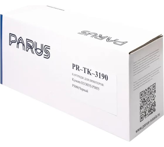 Многоразовый картридж PARUS для принтеров Kyocera ECOSYS P3055-P3260, M3655-M3860 (25000 страниц, лазерный, бункер) PR-TK-3190