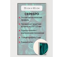 Фоторамка ООО Первое ателье серебристая алюминиевая рамка 35x65 см Niel-2sm-35х65