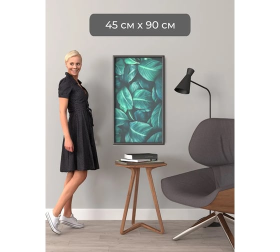 Фоторамка ООО Первое ателье черная алюминиевая рамка 45x90 см Niel-2nm-45х90