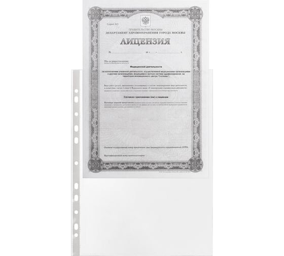 Папка файл-вкладыш Attache А4 60мкм. S Элементари с перфорацией, 100 шт/уп 1160668