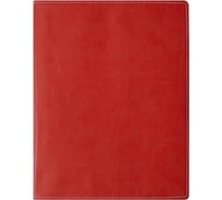 Бизнес-тетрадь Attache Клэр А5, 120 л, клетка, кожзам, красная 11.02 373185