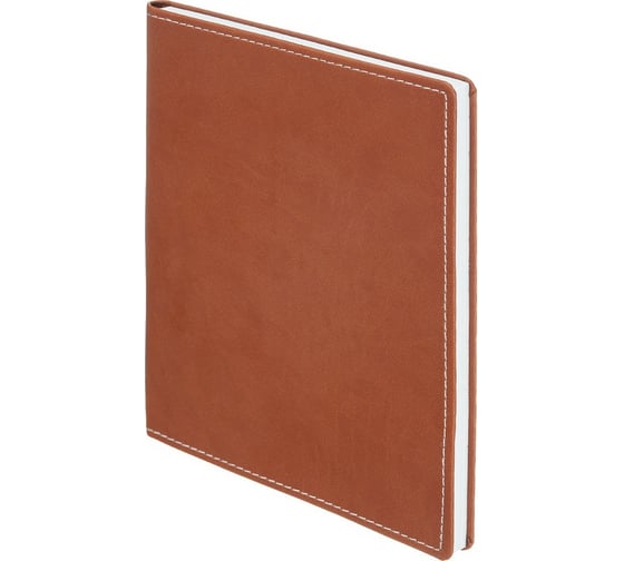 Бизнес-тетрадь Attache Клэр А5, 120 л, клетка, кожзам, коричневая 11.02 373184