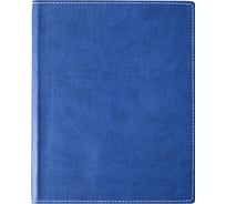 Бизнес-тетрадь Attache Клэр А5, 120 л, клетка, кожзам, синяя 11.02 373183