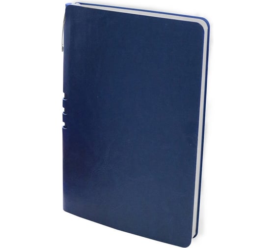 Бизнес-тетрадь Attache Light Book А5 112 л, линия, цветной срез, кожзам, темно-синий 1001833