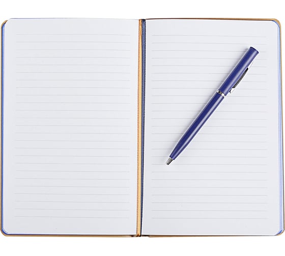 Бизнес-тетрадь Attache Light Book А5, 112 л, линия, цветной срез, кожзам, оранжевый 1001831