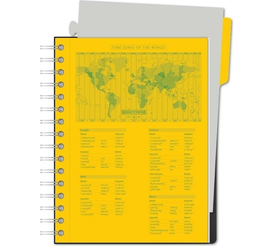 Бизнес-тетрадь Attache Selection SMARTBOOK А5, 120 листов, клетка, спираль, микроперфорация, разделители, карман, желто-оранжевая 272648