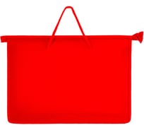 Папка ПИФАГОР на молнии с ручками А4, пластик, молния сверху, однотонная красная, 228234