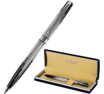 Подарочная шариковая ручка GALANT Offenbach, серебристый/черный корпус, хромированные детали, 0,7мм, синяя, 141014