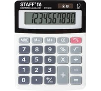 Настольный калькулятор STAFF STF-5810, компактный 134х107мм, 10 разрядов, двойное питание, 250287