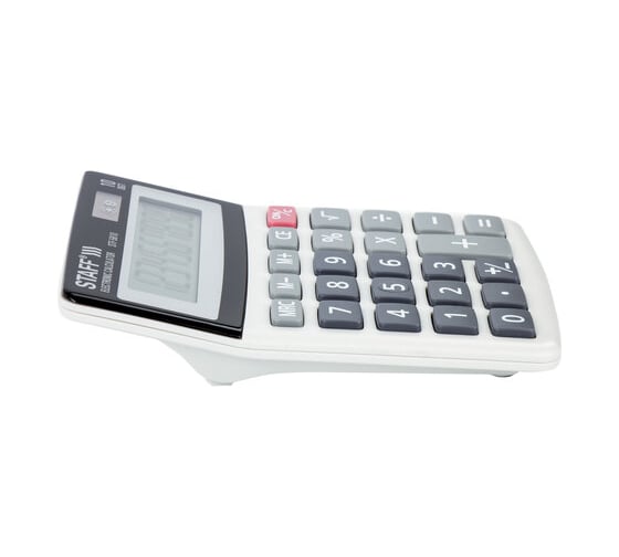 Настольный калькулятор STAFF STF-5810, компактный 134х107мм, 10 разрядов, двойное питание, 250287