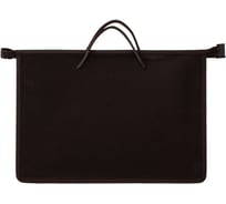 Папка ПИФАГОР на молнии с ручками А4, пластик, молния сверху, однотонная черная, 228236