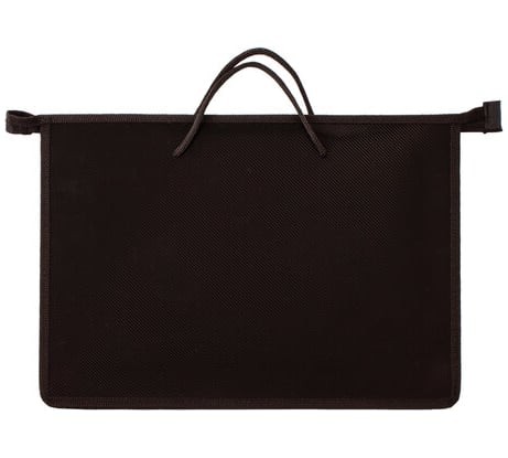 Папка ПИФАГОР на молнии с ручками А4, пластик, молния сверху, однотонная черная, 228236