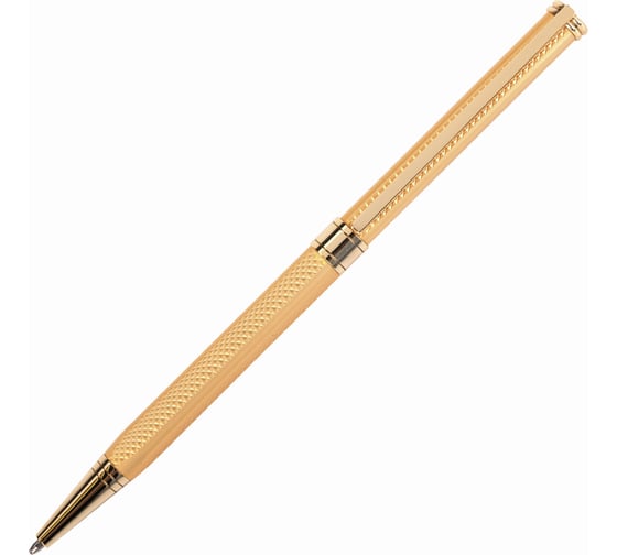 Подарочная шариковая ручка GALANT Stiletto Gold, золотистый корпус, золотистые детали, 0,7мм, синяя, 140527