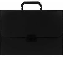 Пластиковый портфель STAFF А4 330х235х36 мм, 7 отделений, индексные ярлыки, черный, 229243