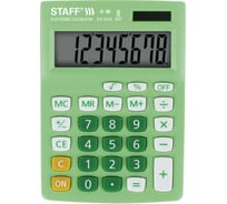 Настольный калькулятор STAFF STF-8318, компактный 8 разрядов, 250293
