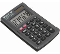 Карманный калькулятор STAFF STF-6248 104х63мм, 8 разрядов, двойное питание, 250284