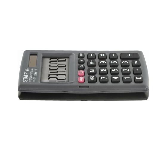 Карманный калькулятор STAFF STF-6248 104х63мм, 8 разрядов, двойное питание, 250284