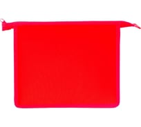 Папка ПИФАГОР для тетрадей А5 пластик, молния сверху, однотонная, красная, 228222