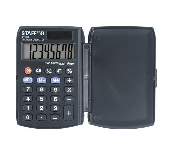 Карманный калькулятор STAFF STF-883 95х62мм, 8 разрядов, двойное питание, 250196