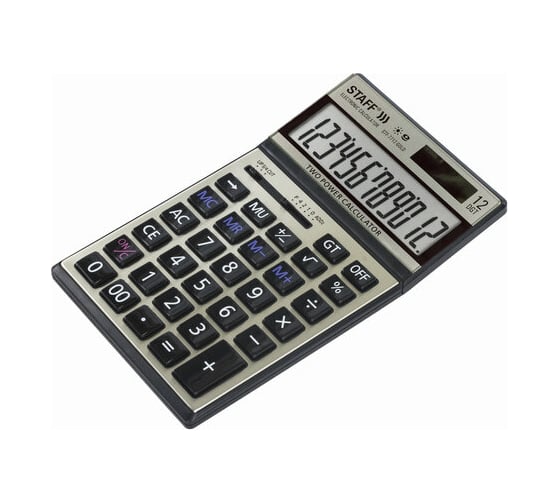 Настольный металлический калькулятор STAFF STF-7712-GOLD 12 разрядов, 250306