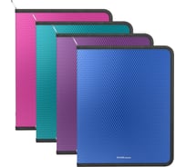 Папка для тетрадей Erichkrause на молнии пластиковая Diamond Vivid, A4+, ассорти (в пакете по 4 шт,) 50351