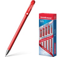 Ручка гелевая Erichkrause G-Soft Stick Classic 0,38, цвет чернил красный (в коробке по 12 шт,) 39432