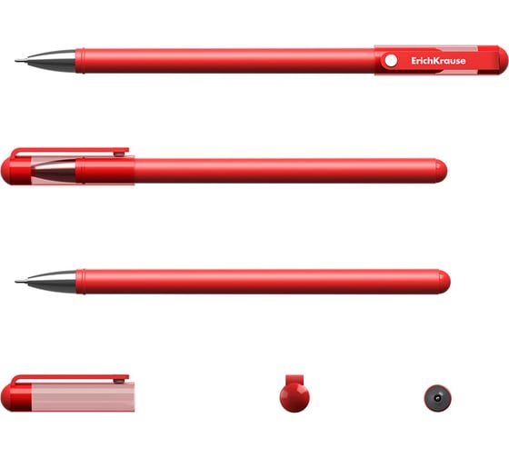Ручка гелевая Erichkrause G-Soft Stick Classic 0,38, цвет чернил красный (в коробке по 12 шт,) 39432