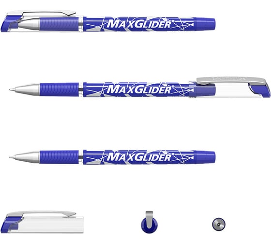 Ручка шариковая Erichkrause MaxGlider Stick&Grip 0,7, Ultra Glide Technology, цвет чернил синий (в блистере по 1 шт,) 45935