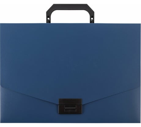 Пластиковый портфель STAFF А4 320х225х36 мм, без отделений, синий, 229240