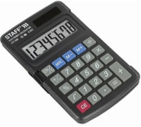Карманный калькулятор STAFF STF-899 117х74мм, 8 разрядов, двойное питание, 250144