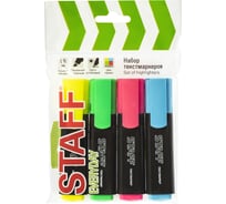 Текстовыделители STAFF EVERYDAY набор 4 шт, ассорти, линия 1-5 мм, 150116