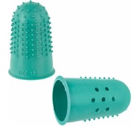 Резиновые напальчники STAFF EVERYDAY с отверстиями, комплект 10 шт диаметр 18мм, зеленые, 227964