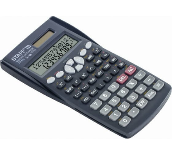 Инженерный калькулятор STAFF STF-810, 240 функций, 10+2 разрядов, двойное питание, 250280 2