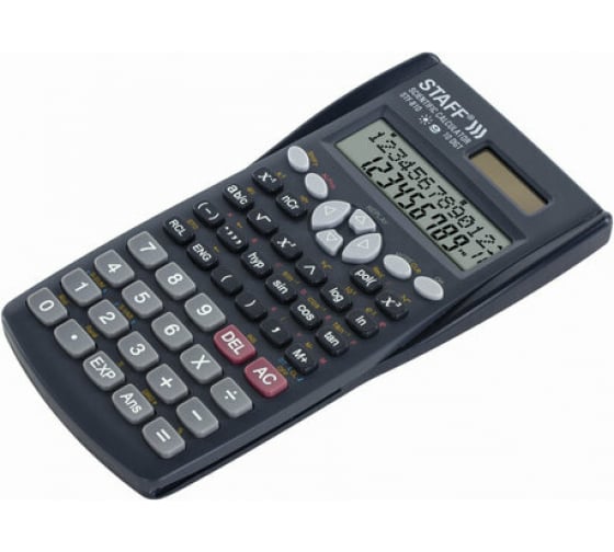 Инженерный калькулятор STAFF STF-810, 240 функций, 10+2 разрядов, двойное питание, 250280 3