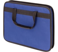Папка STAFF EVERYDAY на молнии с ручками, А4, твердые стенки, ткань, синяя, 228345