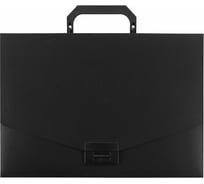 Пластиковый портфель STAFF А4 320х225х36 мм, без отделений, черный, 229241