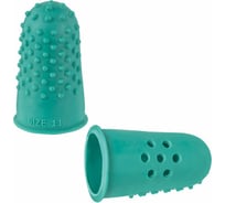 Резиновые напальчники STAFF EVERYDAY с отверстиями, комплект 10 шт диаметр 16мм, зеленые, 227962