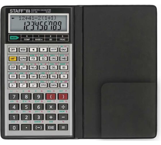 Двухстрочный инженерный калькулятор STAFF STF-169 143х78мм, 242 функции, 10+2 разрядов, 250138