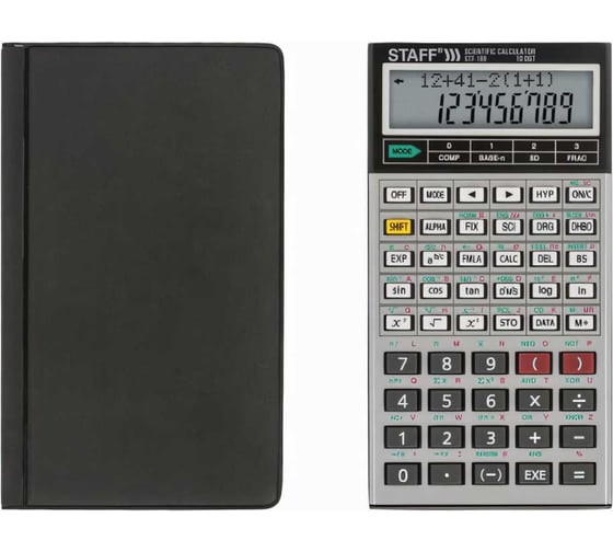 Двухстрочный инженерный калькулятор STAFF STF-169 143х78мм, 242 функции, 10+2 разрядов, 250138
