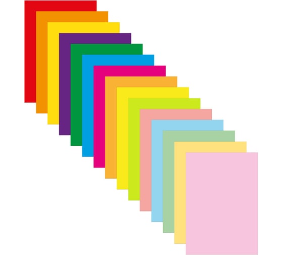 Бумага цветная BRAUBERG "MULTICOLOR" 15 цветов, А4, 80 г/м2, 150 л, 15 цветов x 10 листов 116648