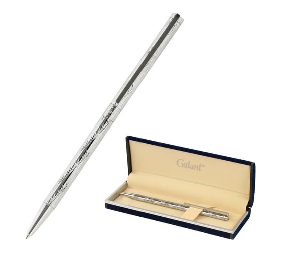 Подарочная шариковая ручка GALANT ASTRON SILVER серебристый корпус, синяя 143527 1